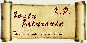 Kosta Palurović vizit kartica